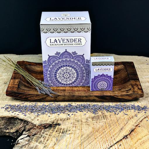Sacred Tree Backflow Dhoop Cones- Lavender (14 cones x 12 boxes)